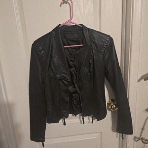 Blank NYC Women's Black Leather Jacket